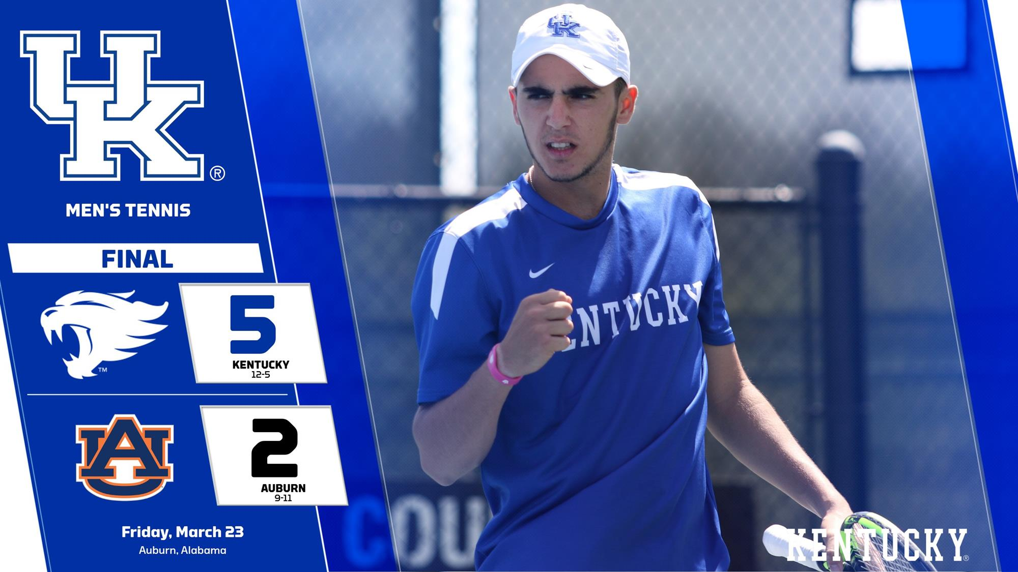 No. 21 Kentucky Defeats Auburn, 5-2