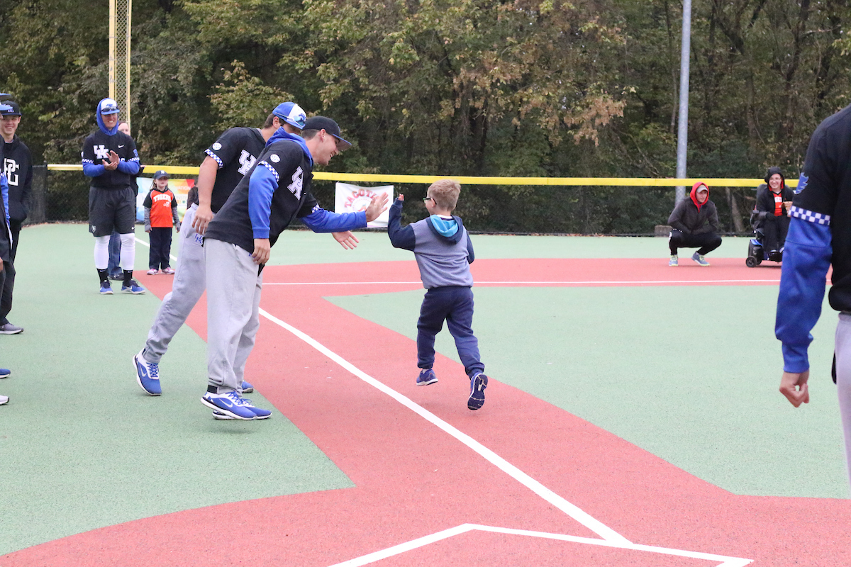 The Baseball team spends the morning with a group of kids in the Miracle League on Saturday, October 13th at Shillito Park.

Photos by Noah J. Richter | UK Athletics