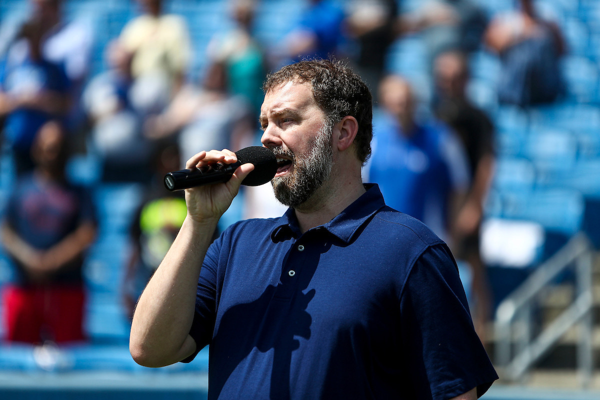 National Anthem Singer.

Kentucky loses to Vanderbilt 3-5.

Photo by Sarah Caputi | UK Athletics