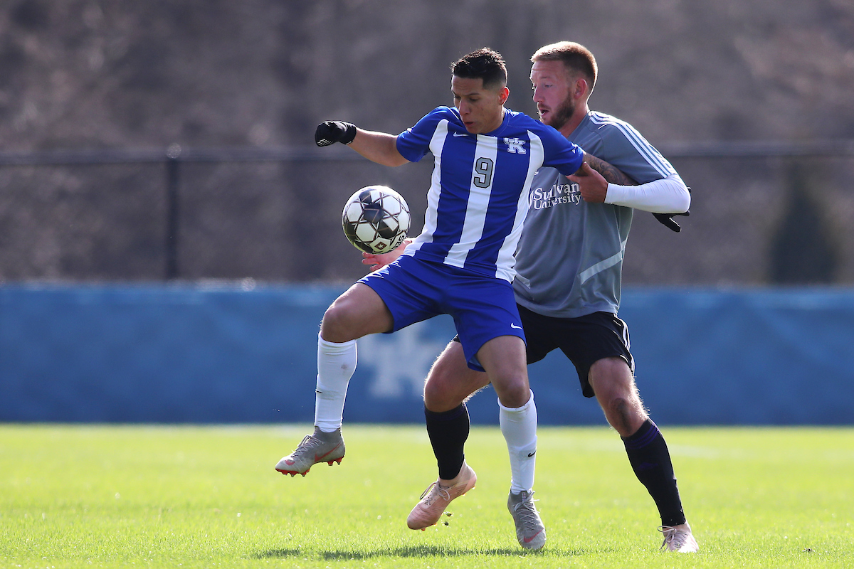 Jason Reyes.

Kentucky men's soccer in action against Louisville City FC.

Photo by Quinn Foster | UK Athletics