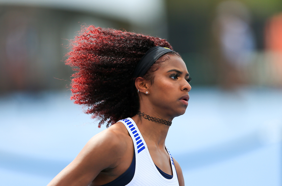 during the Pepsi Florida Relays at James G. Pressly Stadium on Friday, March 29, 2019 in Gainesville, Fla. (Photo by Matt Stamey)