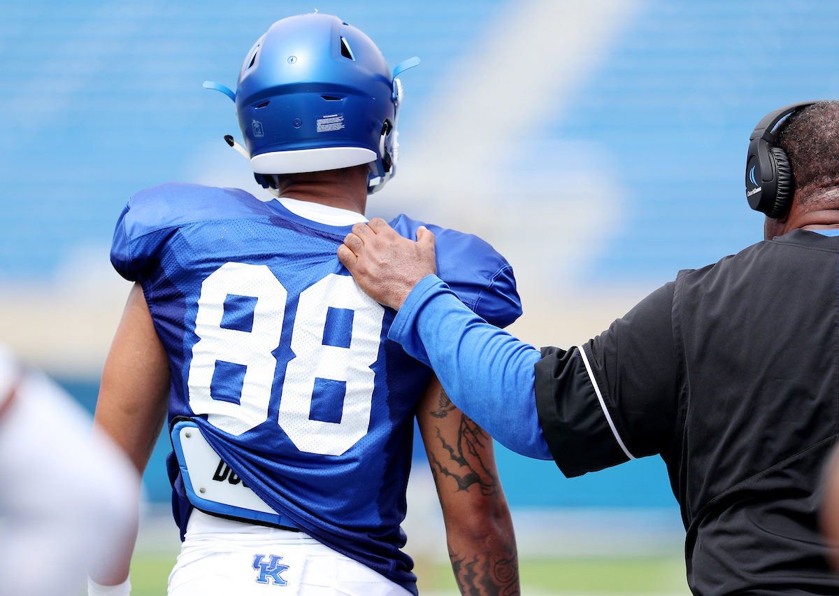 Football training camp Saturday, August 11,  2018. 

Photo by Britney Howard | UK Athletics