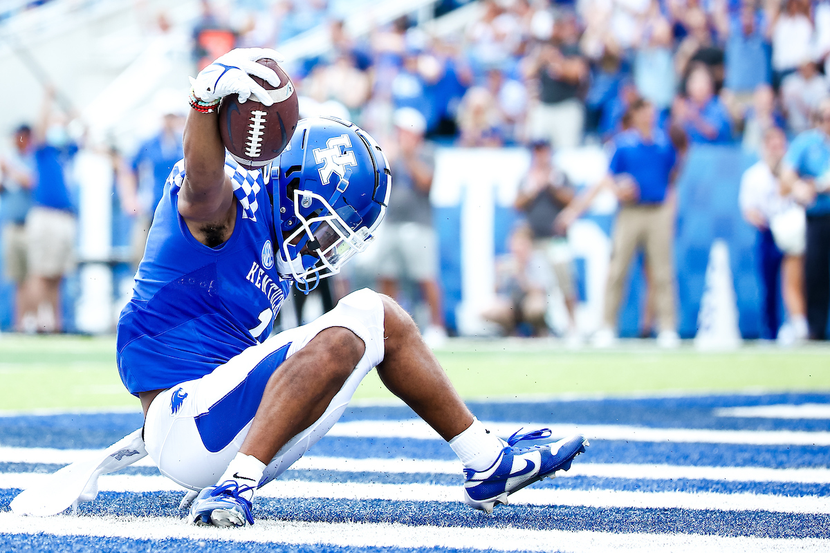 Wan'Dale Robinson.

UK beat ULM 45-10.

Photo by Eddie Justice | UK Athletics