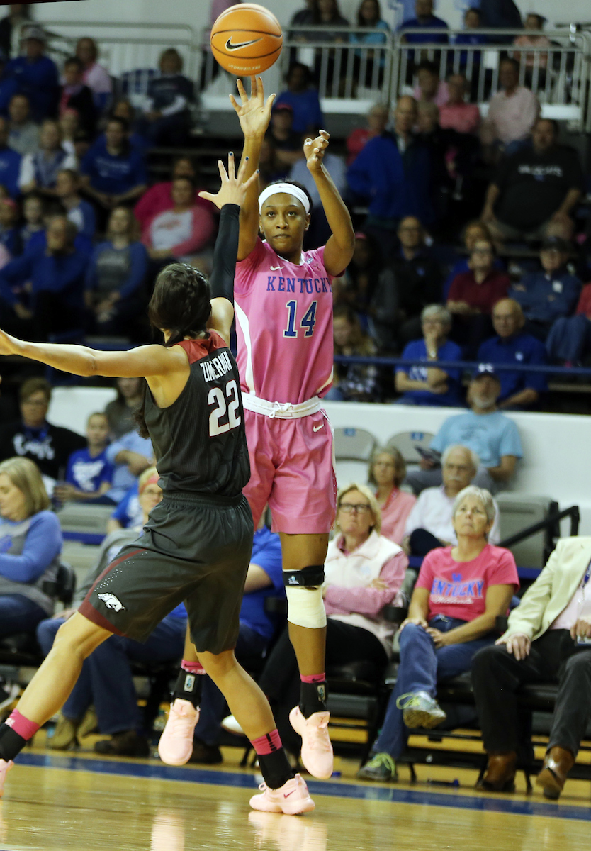 Tatyana wyatt
The University of Kentucky women's basketball beat Arkansas on Thursday, February 15, 2018 at Memorial Coliseum.

Photo by Britney Howard | UK Athletics