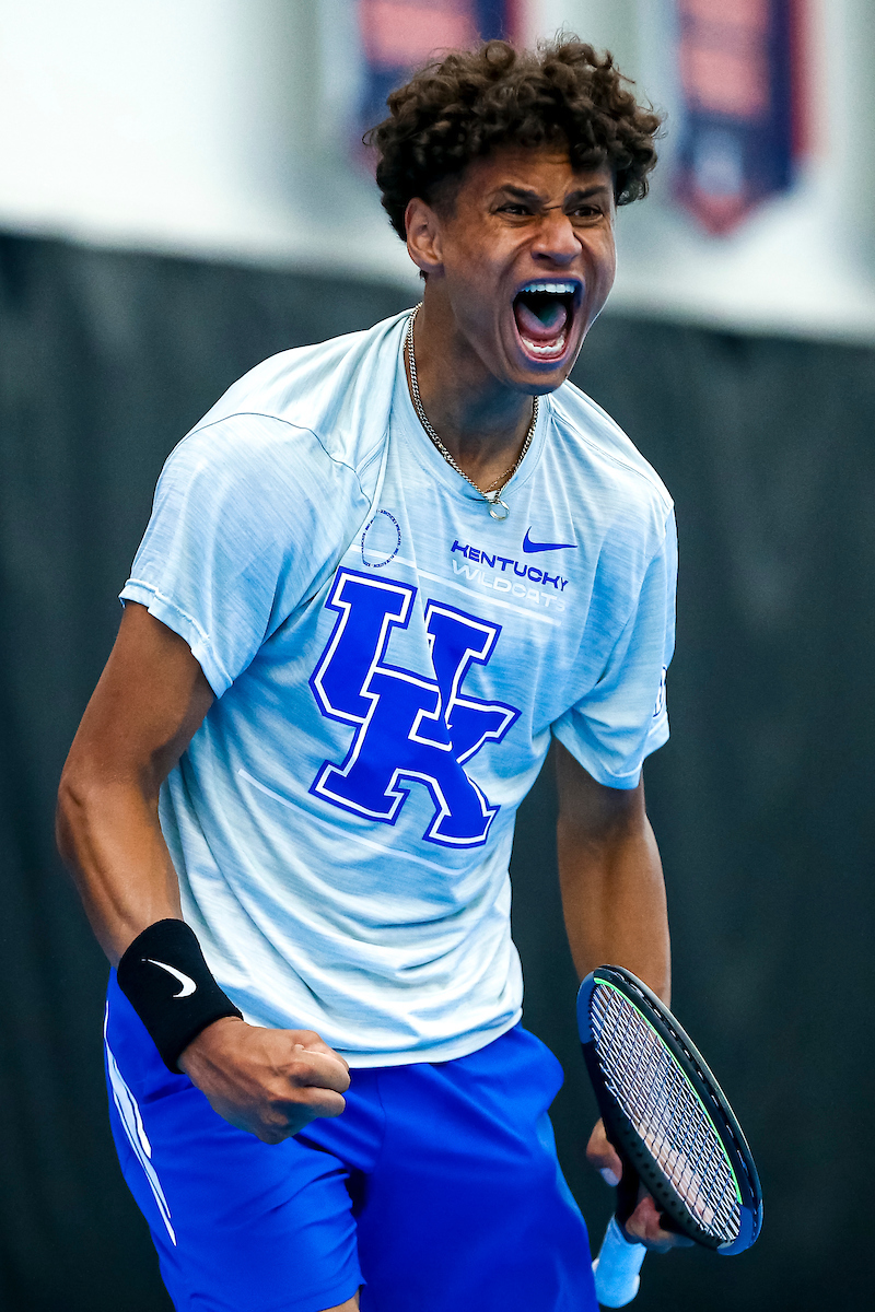 Gabriel Diallo. Celebration.

Kentucky beats Ohio State 4-1.

Photo by Eddie Justice | UK Athletics