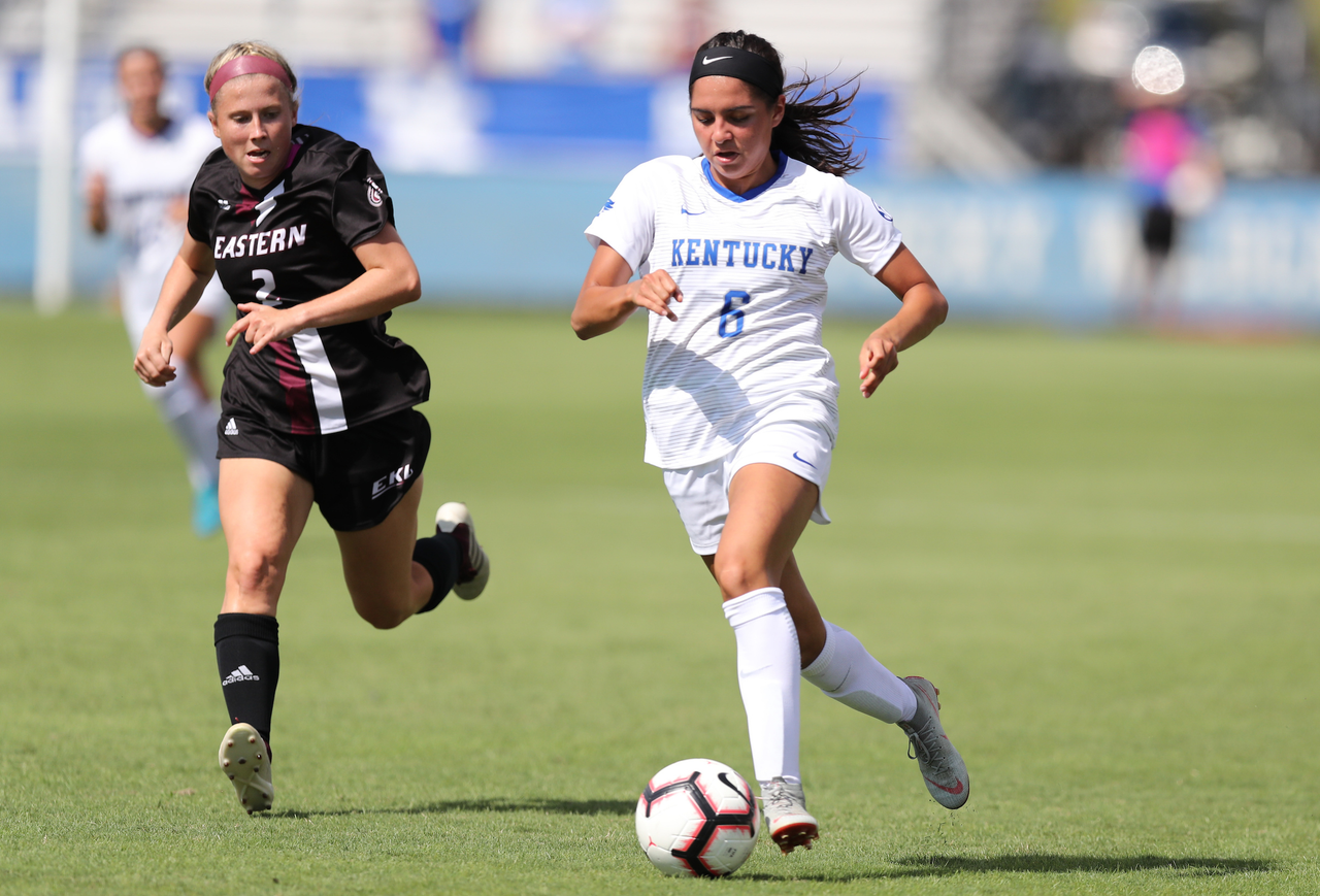 MIRANDA JIMENEZ.

The University of Kentucky women's soccer team falls to Eastern Kentucky 1-0 Sunday, September 2, at the Bell Soccer Complex in Lexington, Ky.

Photo by Elliott Hess | UK Athletics