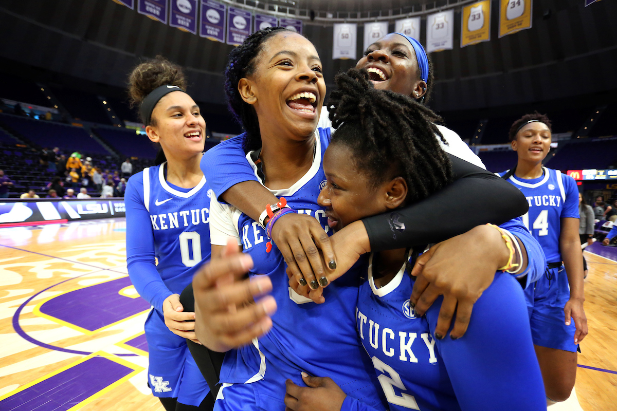 KeKe McKinney, LaShae Halsel, Amanda Paschal

Kentucky Women's Basketball beat LSU 64-60. 

Photo by Britney Howard  | UK Athletics