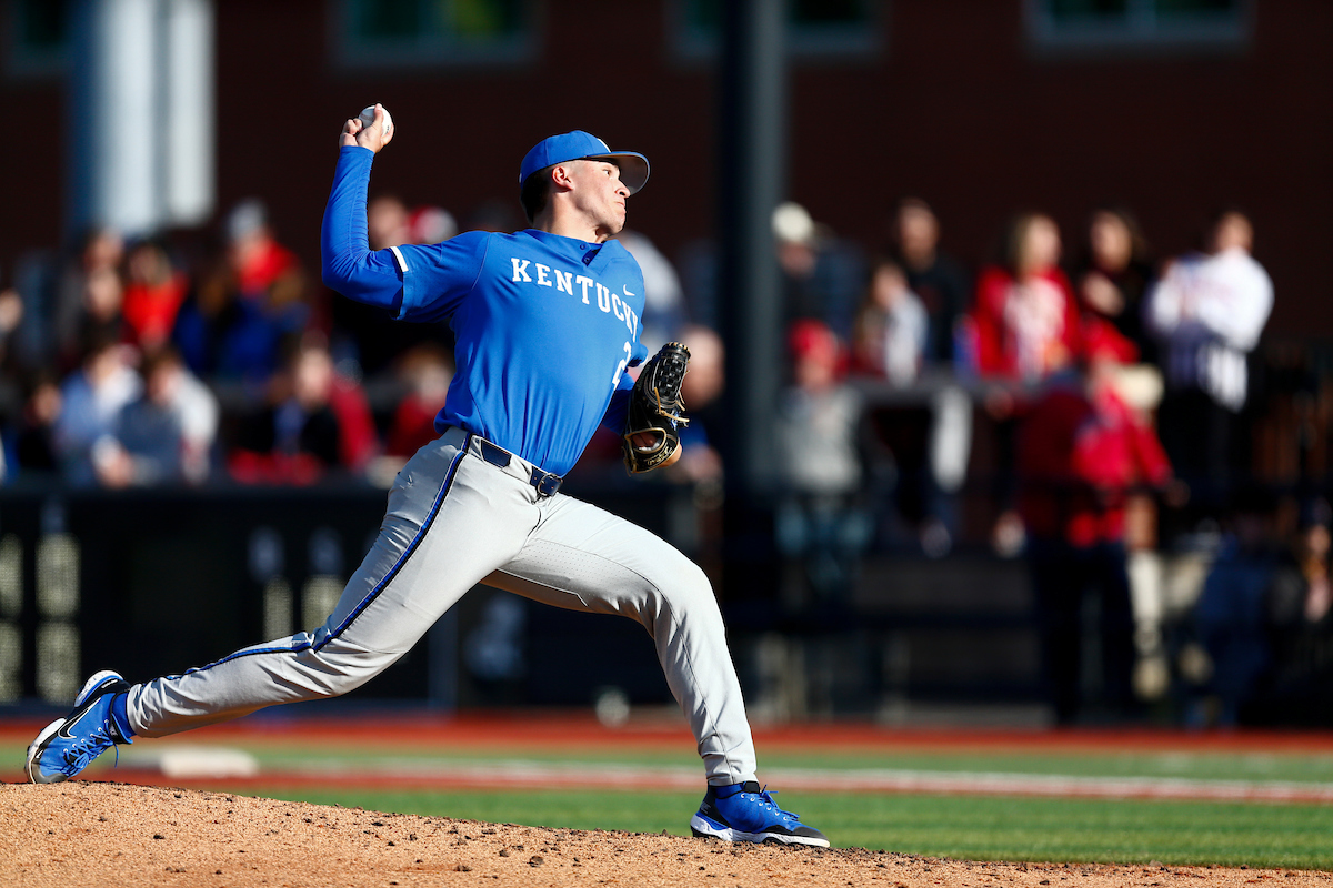 Wyatt Hudepohl. 

Kentucky falls to Louisville 4-2. 

Photo By Barry Westerman | UK Athletics