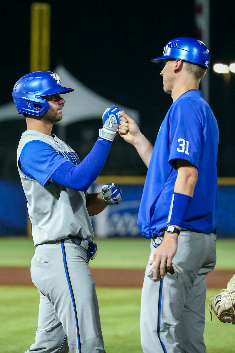 Jacob Plastiak. Alex Degen.

Kentucky loses to LSU 6-11.

Photo by Sarah Caputi | UK Athletics