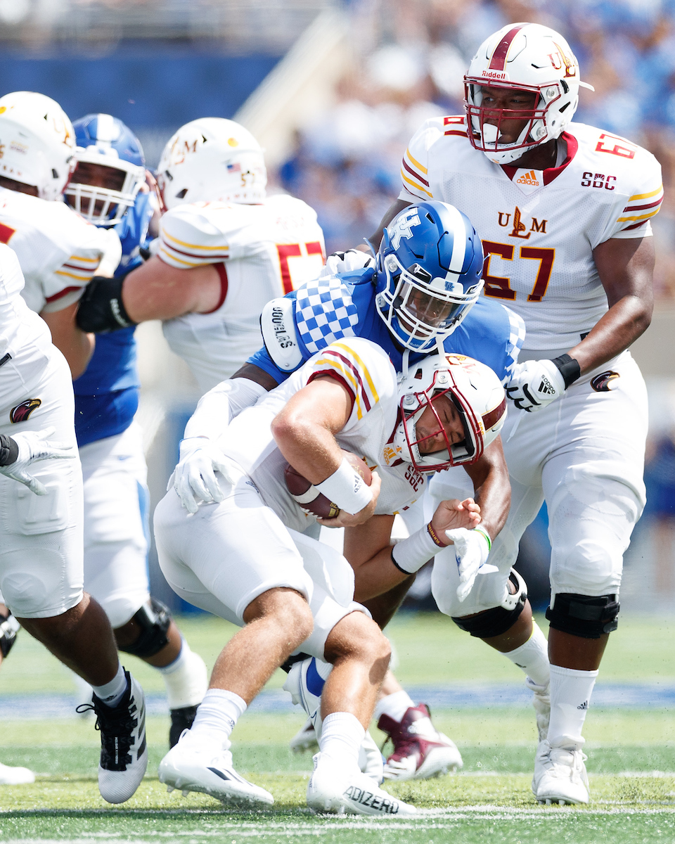 J.J. Weaver.

UK beat ULM 45-10.

Photo by Elliott Hess | UK Athletics