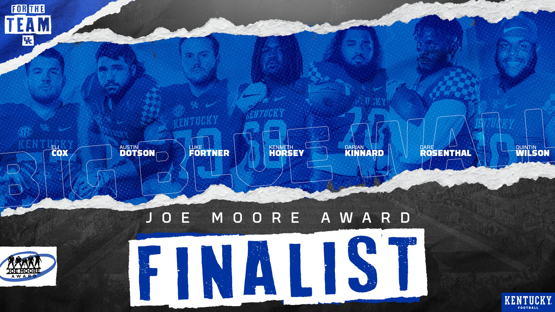 Kentucky Offensive Line Named Joe Moore Award Finalist