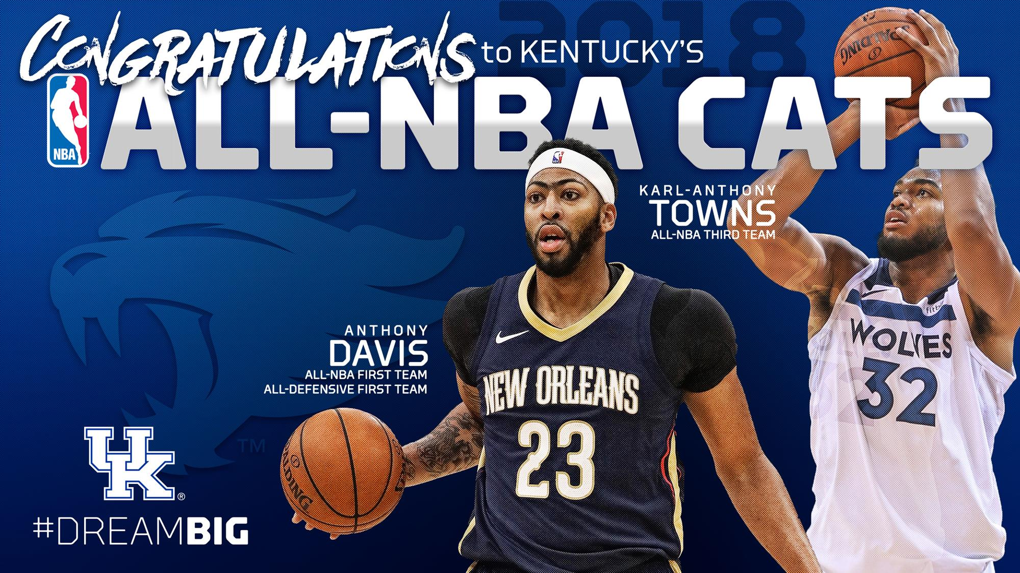 Anthony Davis, Karl-Anthony Towns Earn All-NBA Honors