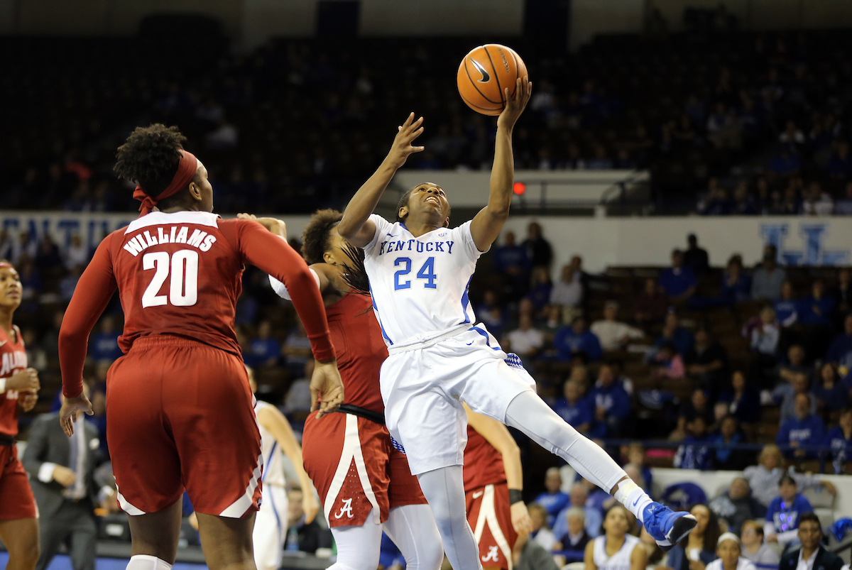 Taylor Murray

The University of Kentucky women's basketball team defeats Alabama on Thursday, January 25, 2018 at Memorial Coliseum. 

Photo by Britney Howard | UK Athletics