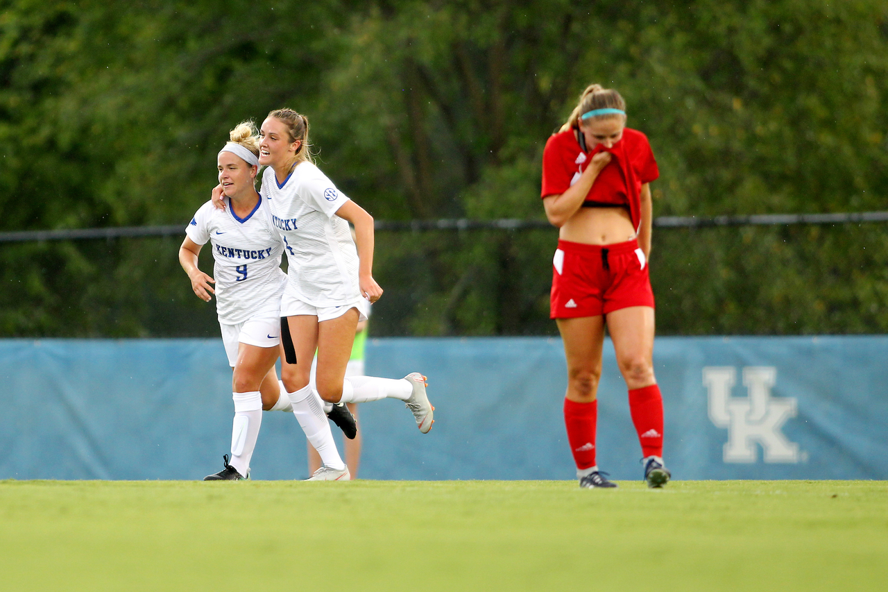 Hollie Olding. Marissa Bosco.

The University of Kentucky women's soccer team beat SIUE 2-1 in the Cat's season opener on Friday, August 17th, 2018, at The Bell in Lexington, Ky.

Photo by Quinlan Ulysses Foster I UK Athletics