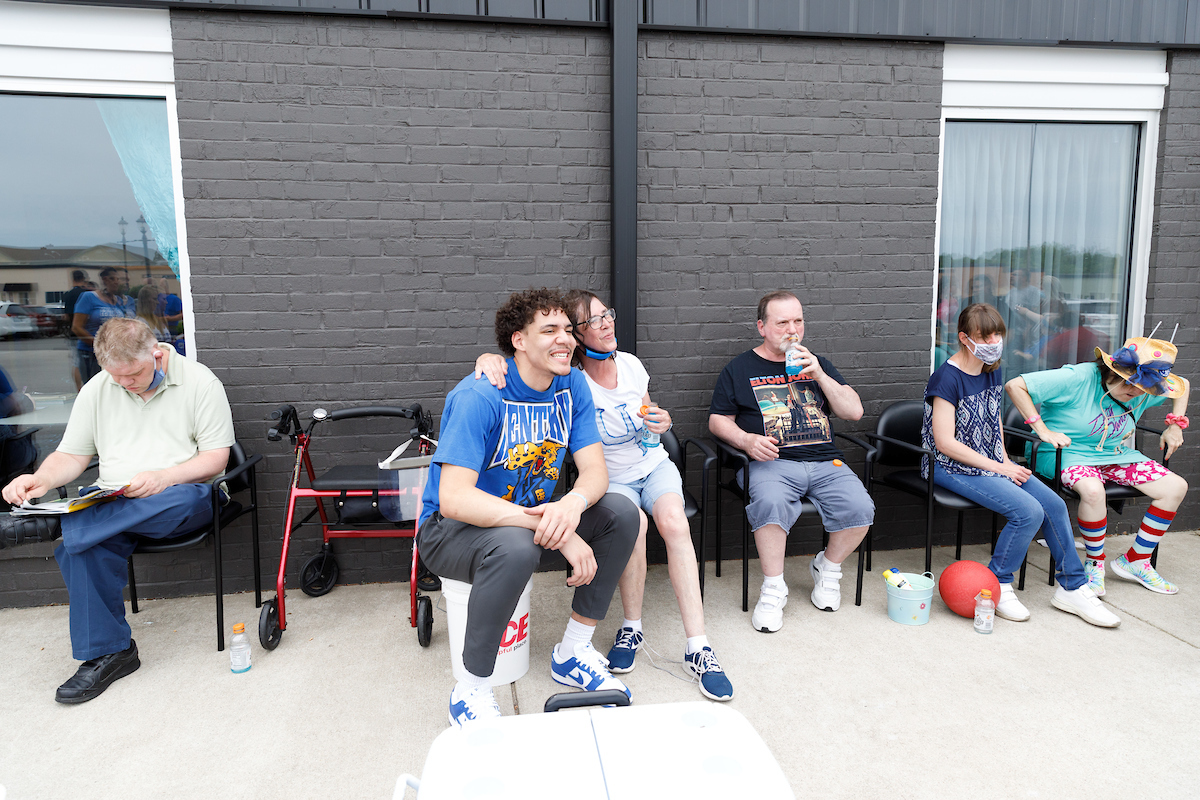 Lance Ware.

Some of the Kentucky men's basketball team visited the Pillar Community Engagement Center on Tuesday in Crestwood, Kentucky.

Photo by Elliott Hess | UK Athletics