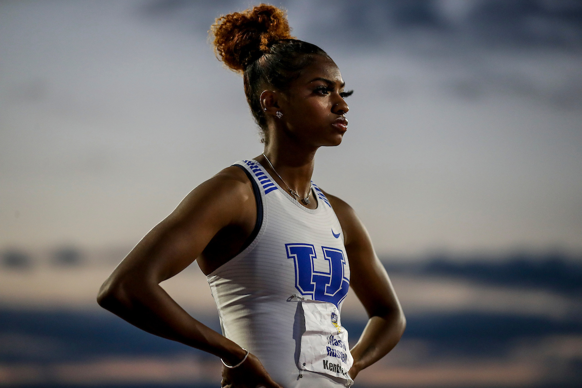 Masai Russell.

Day one of the 2021 SEC Track and Field Outdoor Championships.

Photo by Chet White | UK Athletics