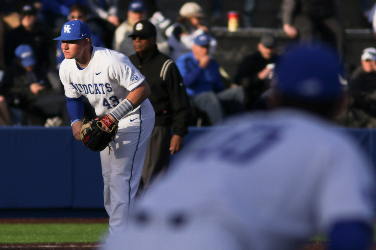 Opening Day. Breydon Daniel. 

Kentucky Baseball defeated EKU 7-3 on opening day at Kentucky Proud Park. 

Photo by Eddie Justice | UK Athletics