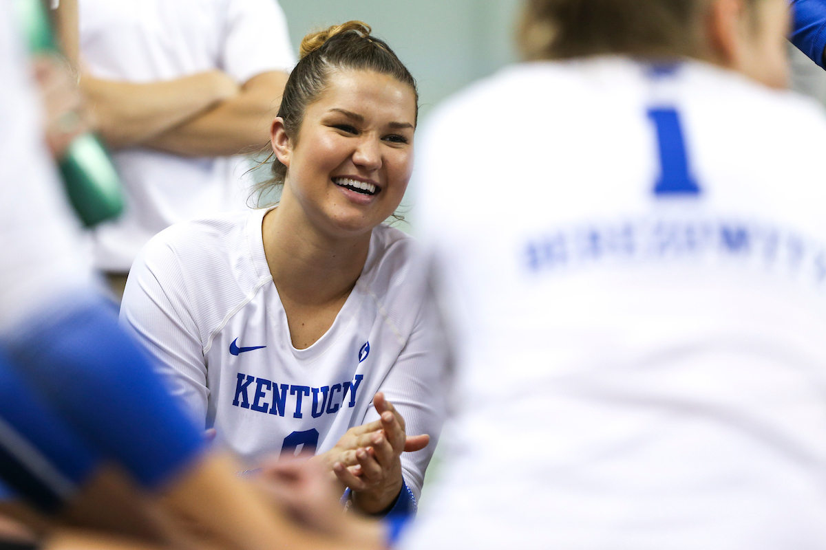 Cameron Scheitzach.Kentucky sweeps Texas A&M 3-0.Photo by Grace Bradley | UK Athletics