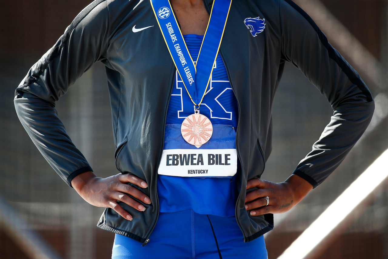 Marie Jose Ebwea-Bile.

Day three of the 2018 SEC Outdoor Track and Field Championships on Sunday, May 13, 2018, at Tom Black Track in Knoxville, TN.

Photo by Chet White | UK Athletics