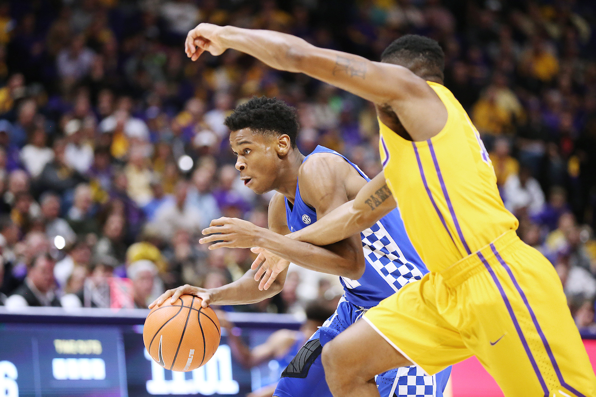 Shai Gilgeous-Alexander.

The University of Kentucky men's basketball team beat LSU 74-71 at the Pete Maravich Assembly Center in Baton Rouge, La., on Wednesday, January 3, 2018.

Photo by Chet White | UK Athletics