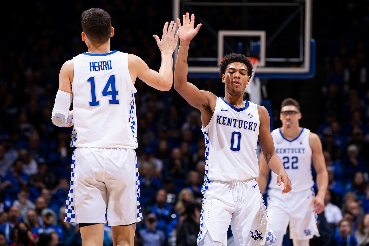 Quade Green. Tyler Herro.

UK beats VMI 92-82 at Rupp Arena.

Photo by Chet White | UK Athletics