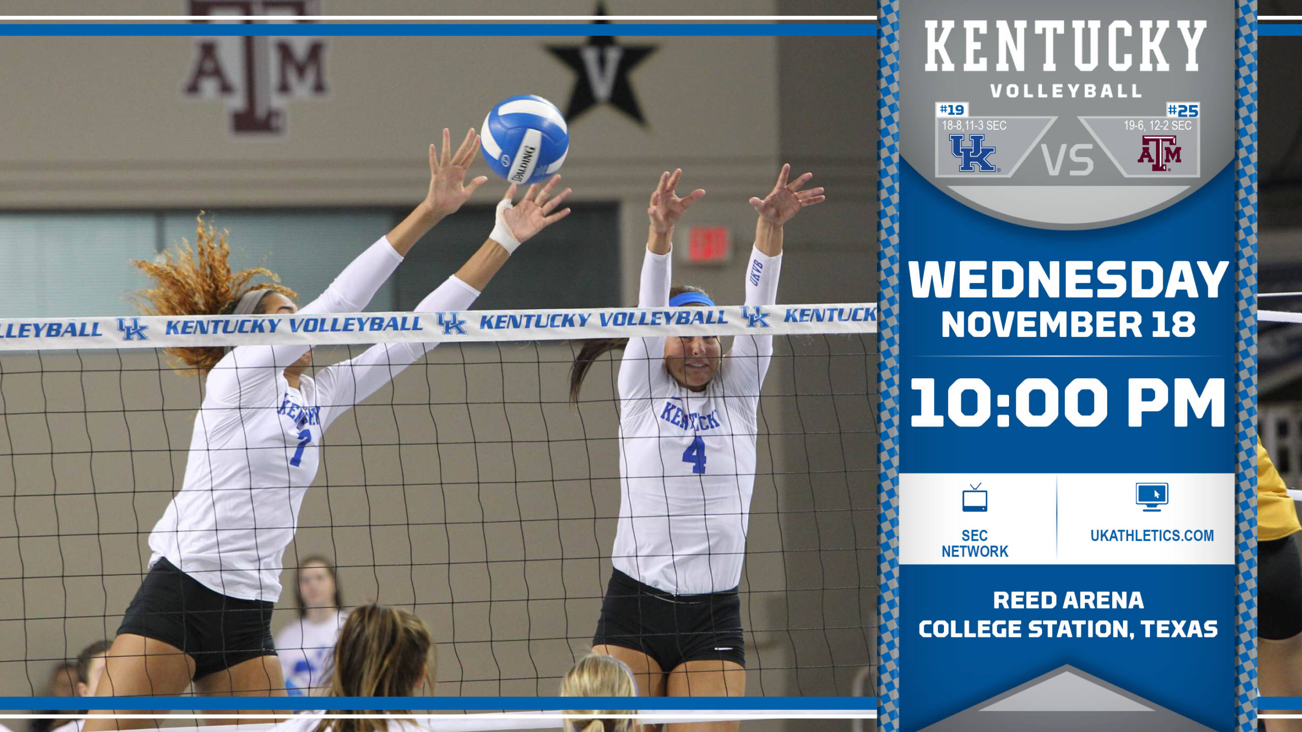 No. 19 Kentucky to Battle No. 25 Texas A&M for SEC Top Spot