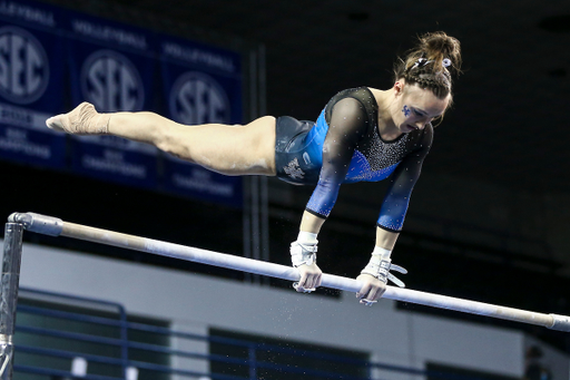 Raena Worley.Kentucky wins Quad Meet with a score of 197.450.Photo by Grace Bradley | UK Athletics