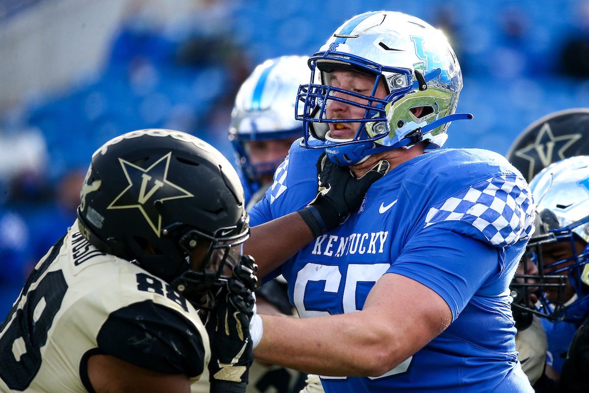 Landon Young. 

UK beat Vandy 38-35.

Photo by Eddie Justice | UK Athletics