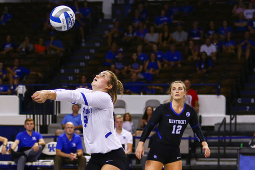 Cameron Scheitzach and Gabby Curry

Volleyball falls to Indiana University 2-3.  

Photo by Hannah Phillips | UK Athletics