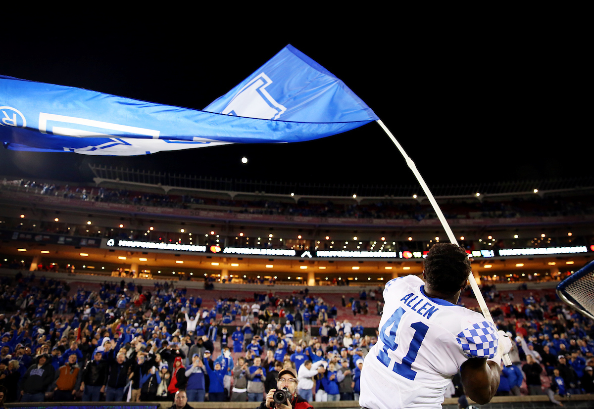 Josh Allen

UK football beats Louisville 56-10 at Cardinal Stadium. 

Photo by Britney Howard  | UK Athletics