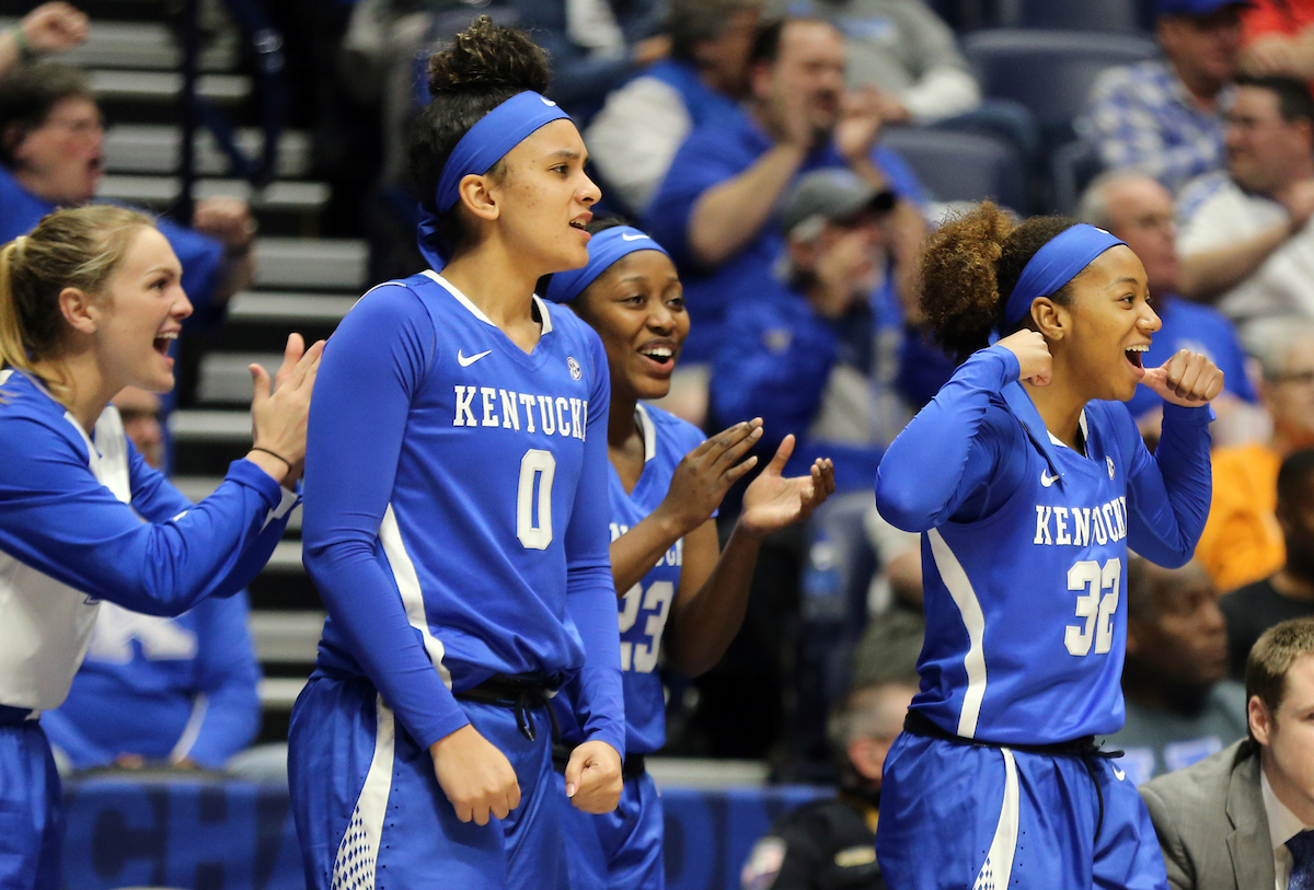 Jaida Roper

The University of Kentucky women's basketball team beat Alabama in the SEC Tournament on Thursday, March 1, 2018 at Bridgestone Arena in Nashville, TN.

Photo by Britney Howard | UK Athletics