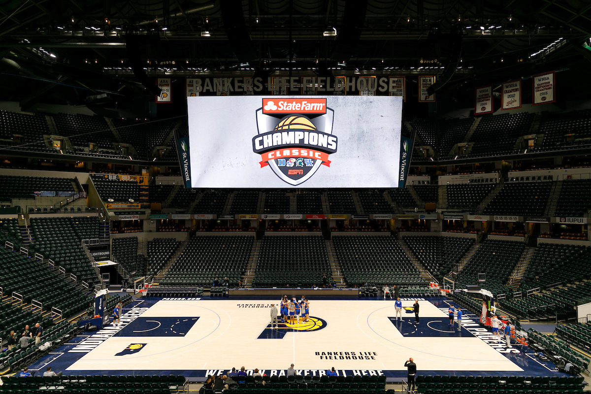 Bankers Life Fieldhouse practice.


Photo by Elliott Hess | UK Athletics