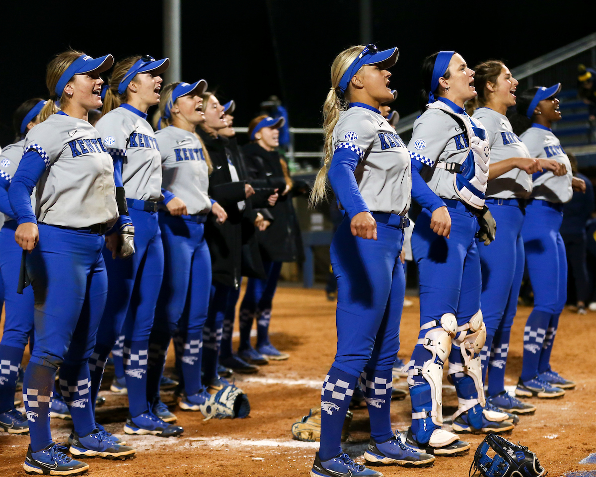 Team.

Kentucky beats Michigan 9-2.

Photo by Grace Bradley | UK Athletics