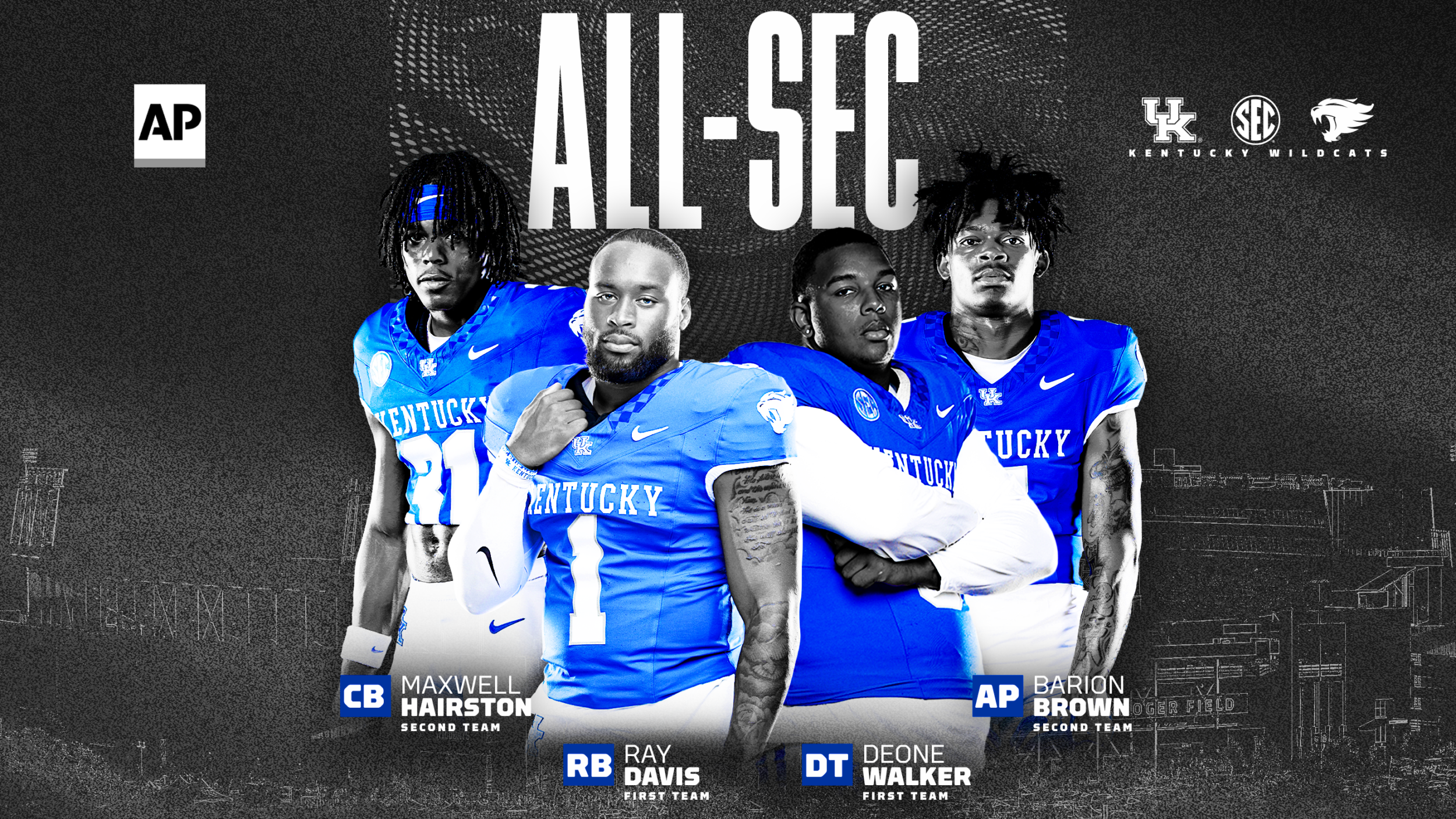 Four Wildcats Tabbed Associated Press All-SEC
