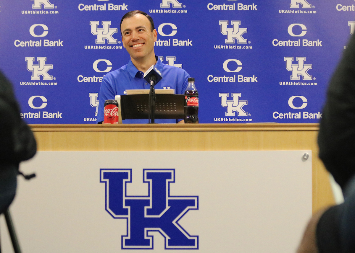Coach Nick Mingione.

Kentucky Baseball and Softball Media Day on February 5th, 2019.

Photo by Noah J. Richter | UK Athletics