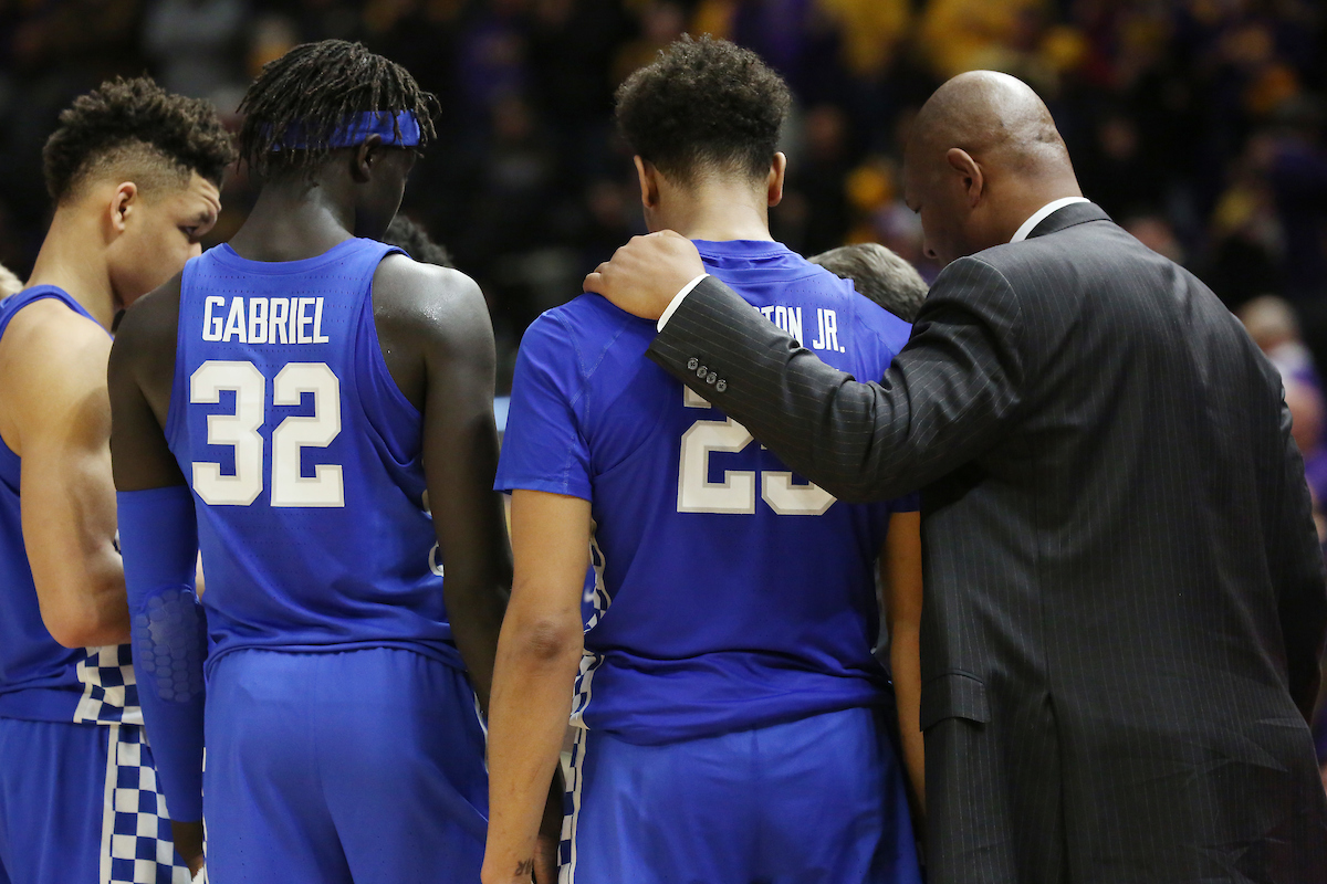 PJ Washington. Kenny Payne.

The University of Kentucky men's basketball team beat LSU 74-71 at the Pete Maravich Assembly Center in Baton Rouge, La., on Wednesday, January 3, 2018.

Photo by Chet White | UK Athletics