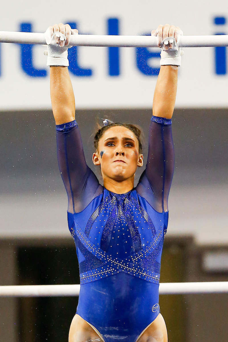 Madison Averett.

Gymnastics blue-white meet.

Photo by Hannah Phillips | UK Athletics