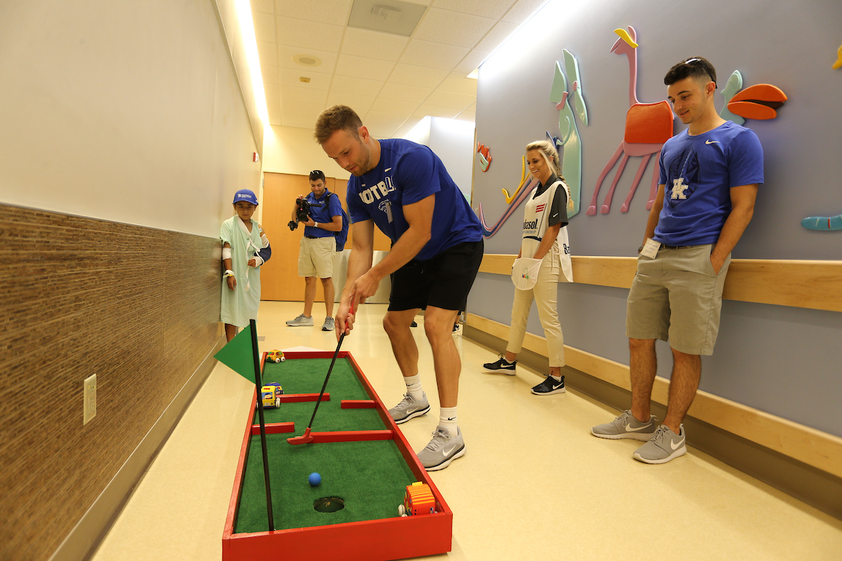 The PGA Tour and select student-athletes partner with the Kentucky Children?s Hospital for a Mini Golf Charity Event on Wednesday, July 18th, 2018 at the Albert B. Chandler Hospital in Lexington, KY.

Photos by Noah J. Richter | UK Athletics