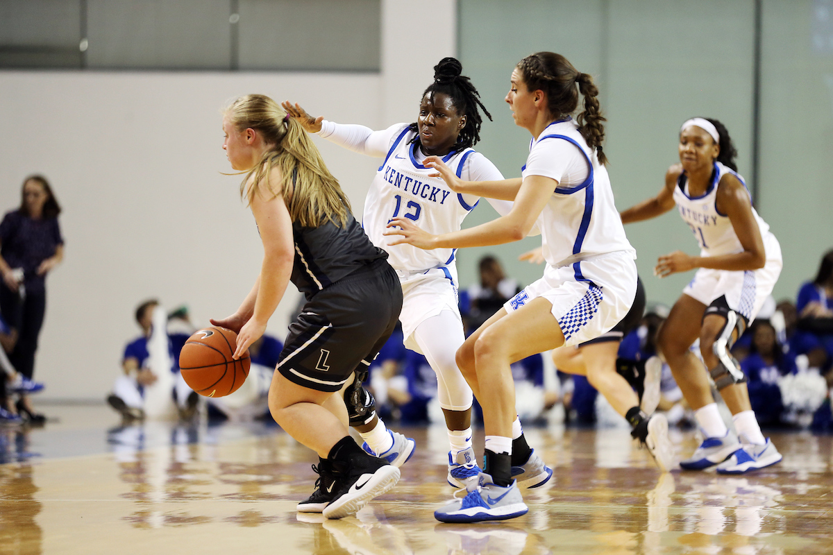Amanda Paschal
The Women's Basketball team beat Lincoln Memorial University.
Photo by Britney Howard | UK Athletics