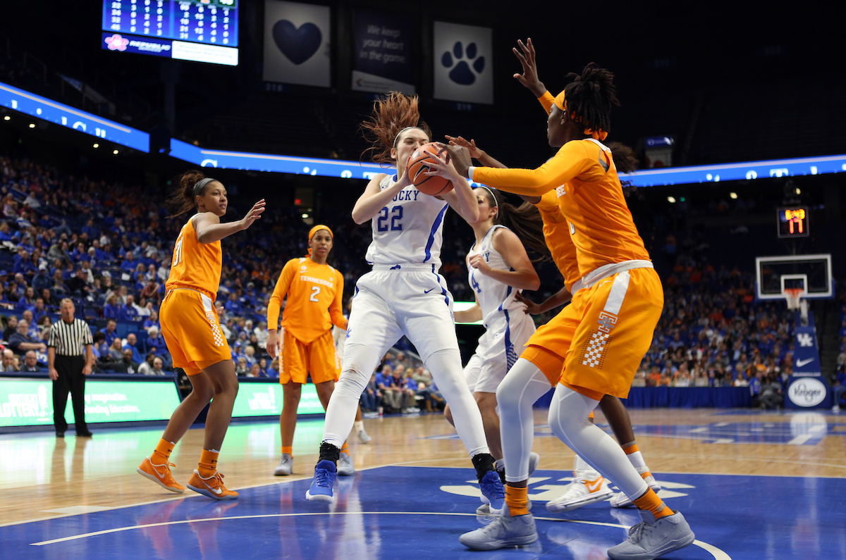 Makenzie Cann
The University of Kentucky women's basketball team falls to Tennessee on Sunday, December 31, 2017 at Rupp Arena. 

Photo by Britney Howard | UK Athletics
