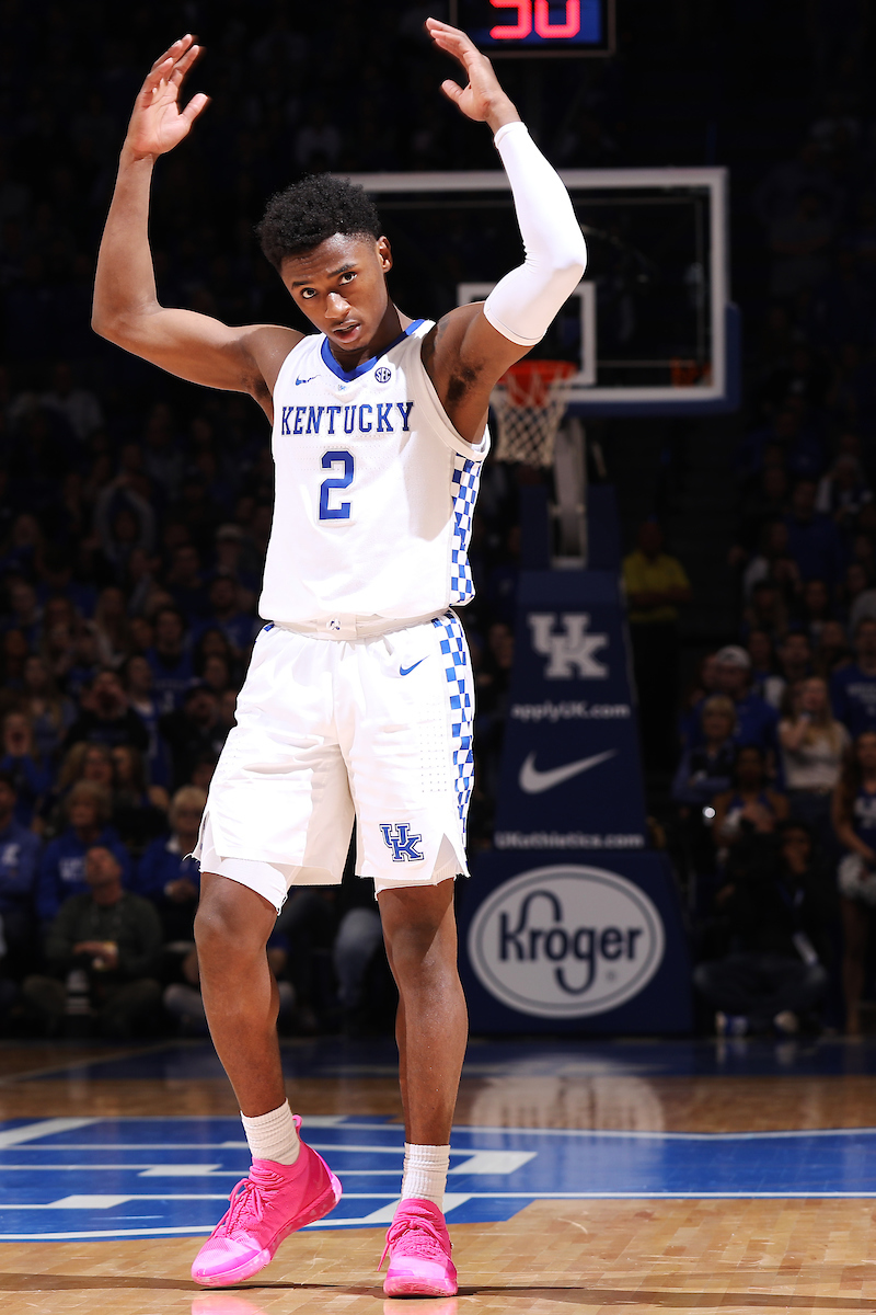 Ashton Hagans.

Kentucky beat Arkansas 70-66.

Photo by Quinn Foster | UK Athletics