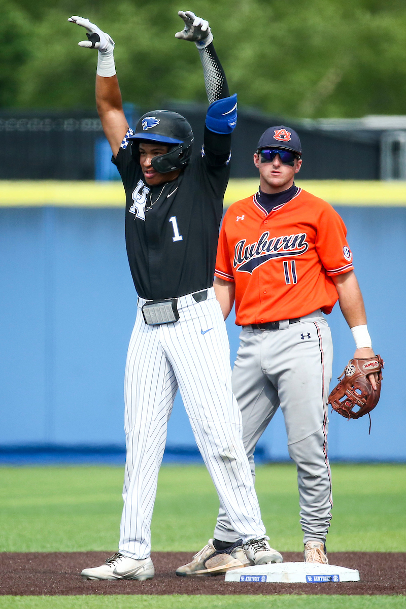 Daniel Harris IV. 

Kentucky beats Auburn 6-3.

Photo by Sarah Caputi | UK Athletics