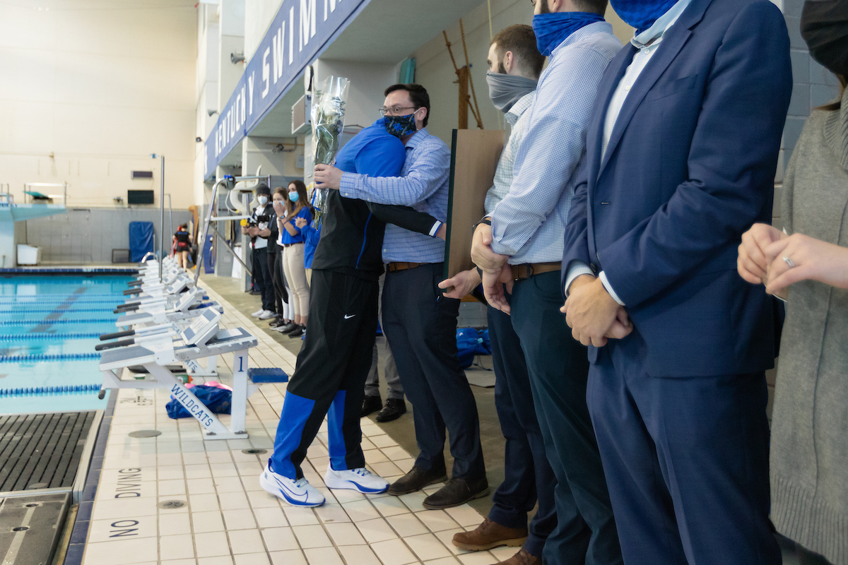 Kentucky Women's team beats Louisville 200.5-99.5
Kentucky Men's team falls to Louisville 111-188.

Photo by Grant Lee | UK Athletics
