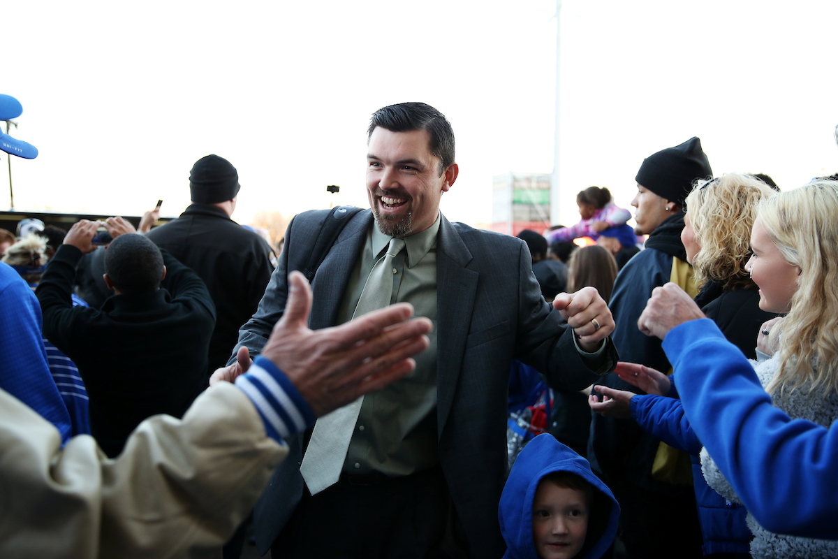 Brad White

UK football beats Louisville 56-10 at Cardinal Stadium. 

Photo by Britney Howard  | UK Athletics