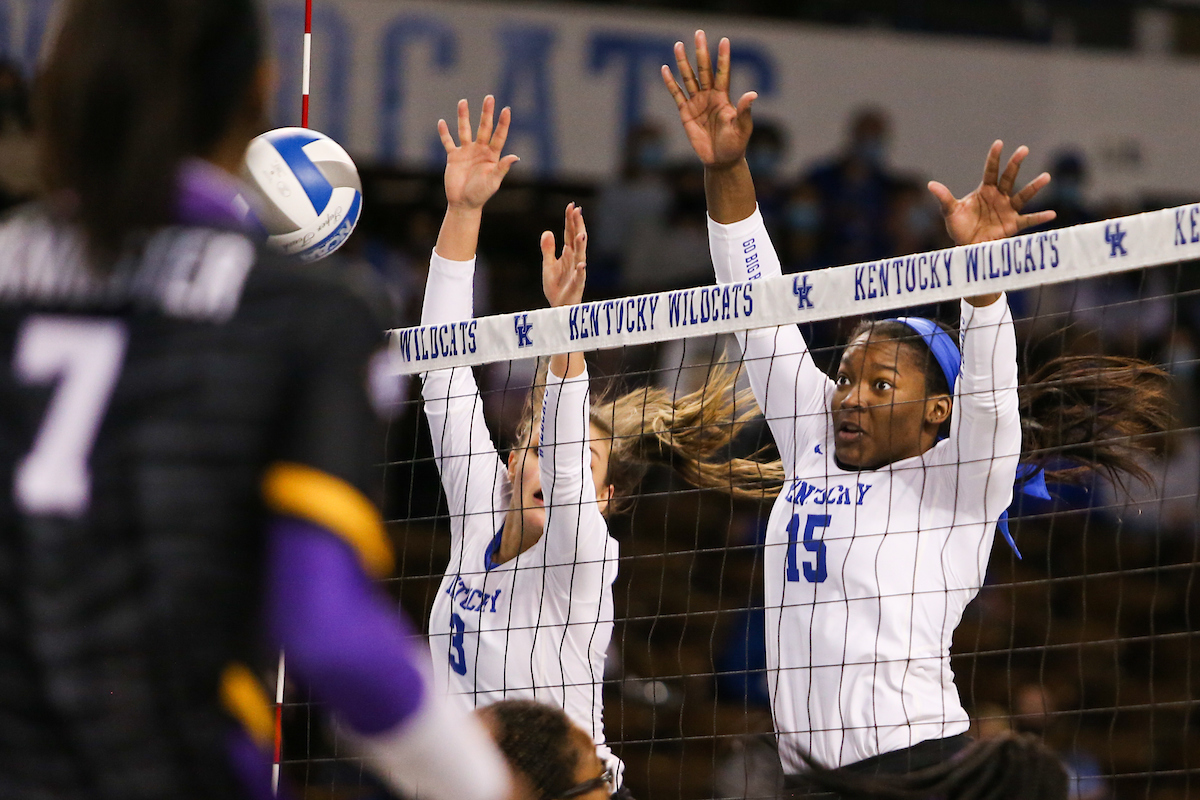 Azhani Tealer.

Kentucky sweeps LSU 3-0.

Photo by Hannah Phillips | UK Athletics