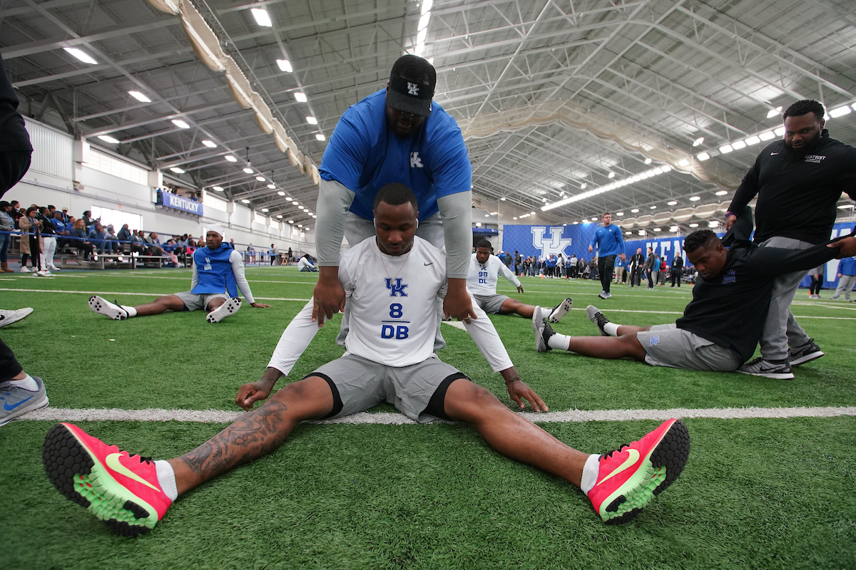 Derrick Baity.

Pro Day for UK Football.

Photo by Jacob Noger | UK Athletics