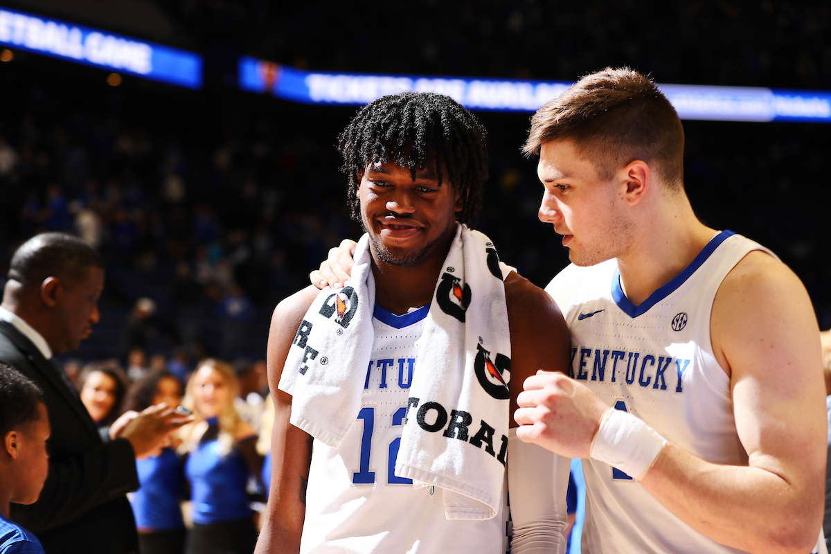 Nate Sestina. Keion Brooks Jr.
UK beats Vandy 71-62. 
Photo by Elliott Hess | UK Athletics