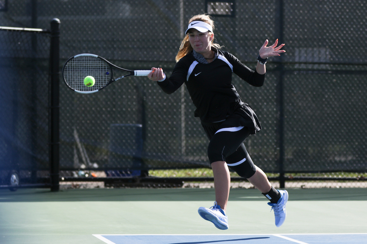 Akvile Parazinskaite. 

Kentucky defeated Florida 4-3 on Friday, March 22nd.

Photo by Eddie Justice | UK Athletics