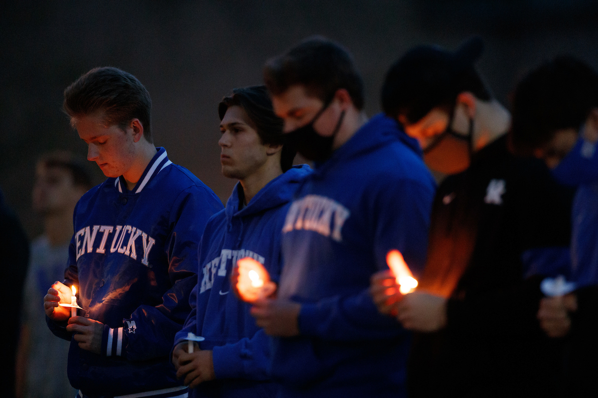 Terrence Clarke candlelight vigil.

Photo by Elliott Hess | UK Athletics