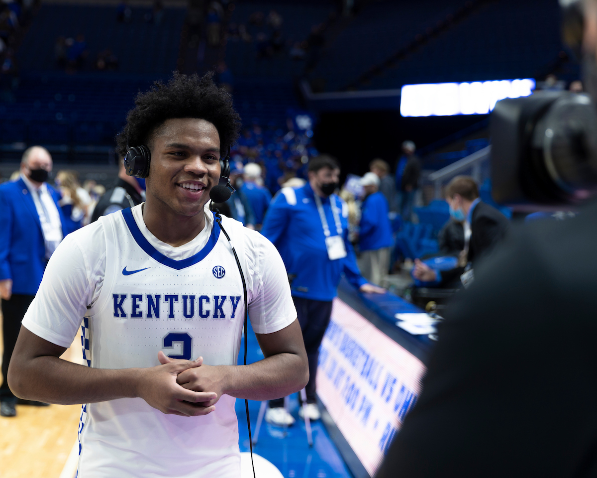 Sahvir Wheeler.

Kentucky beat Mount St. Mary's 80-55.

Photo by Grant Lee | UK Athletics